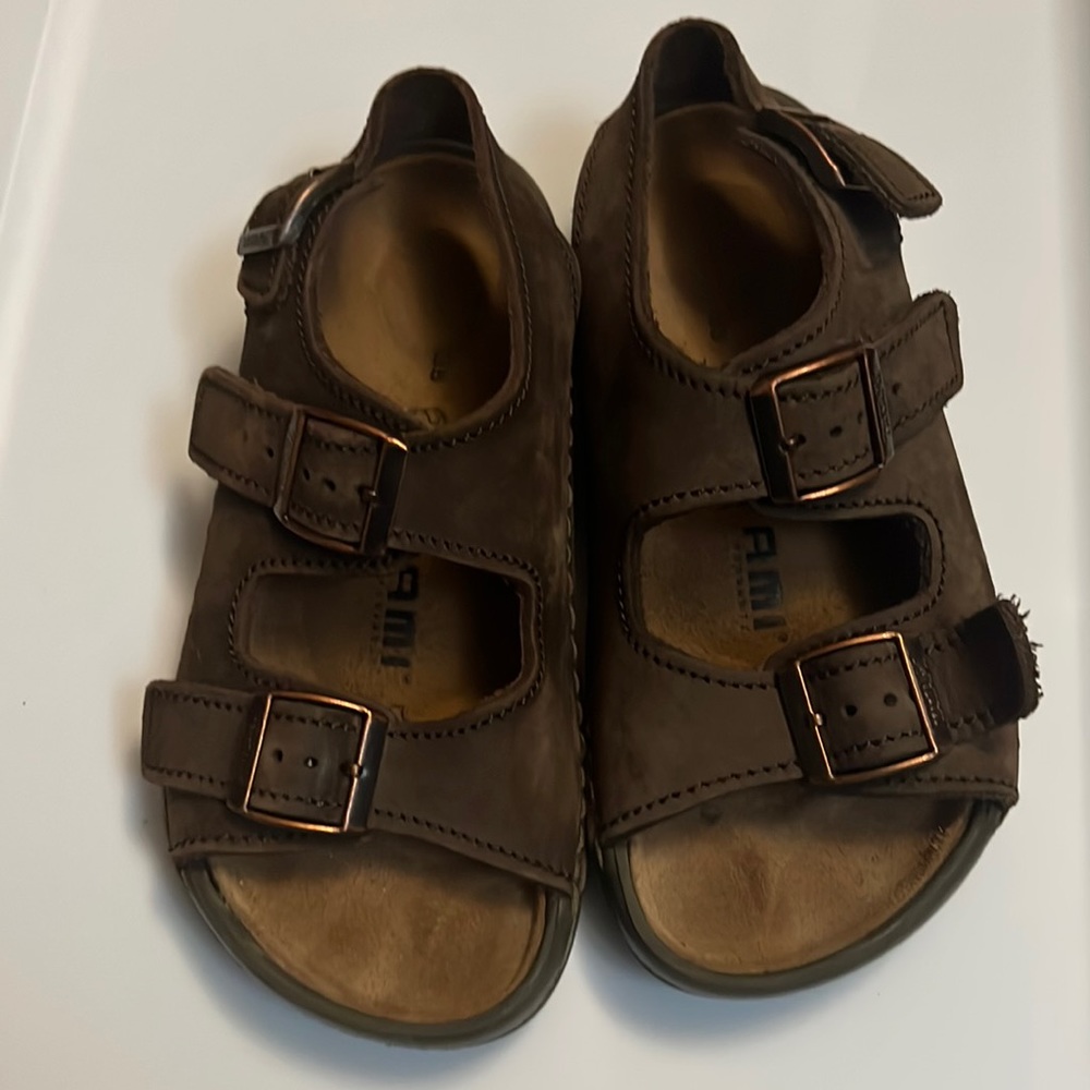 Mens Birkenstock Shoes Birkenstock Tatami Nebraska Sandals Chunky Brown Leather